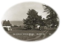 Maien Memory Network photo of car and camper camping circa 1940.