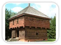 The historic wooden Fort Kent Blockhouse