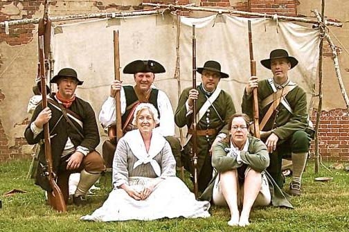 Re-enactors Re-enactors on Swan Island