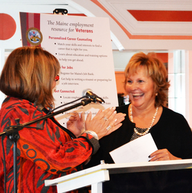 Commissioner Jeanne Paquette and First Lady Anne LePage
