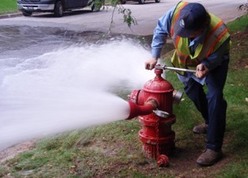Fire hydrant flushing