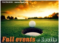 Fall golf events at Leslie Park Golf Course