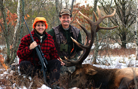 hunter with elk