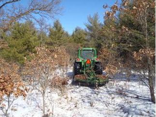 mowing over snow