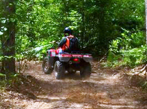ORV rider on a new trail in western Upper Peninsula