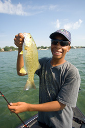 Bass fishing in Michigan