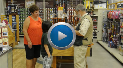 Screenshot of how to purchase fishing equipment video