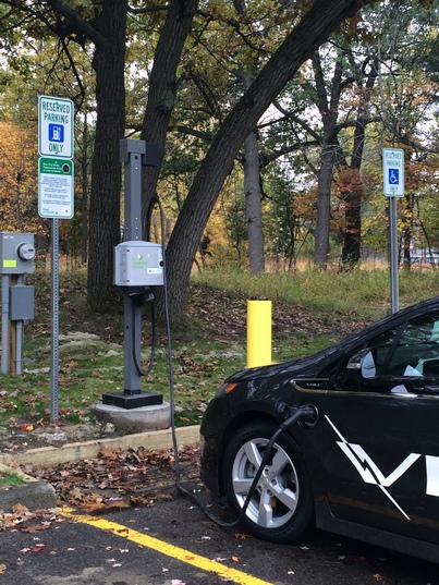 Bay City State Recreation Area's new electric vehicle charging station