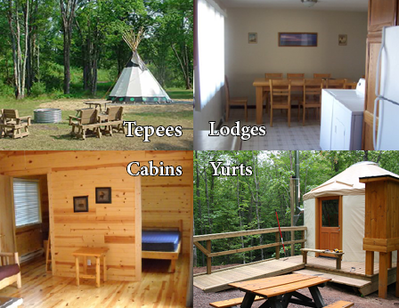 Lodging options at Michigan state parks