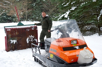 Park ranger and trail-grooming equipment