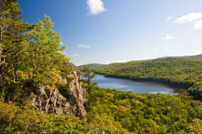 View of Lake of the Clouds at Porcupine Mountains Wilderness State Park