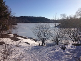Site of proposed boat launch on Lake Angeline