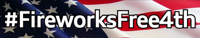 #FireworksFree4th header with flag background
