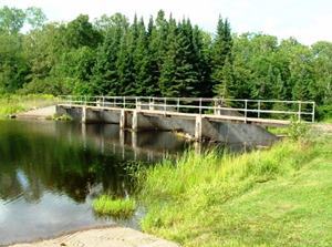 The Presque Isle River Dam in Marenisco Township, Gogebic County.