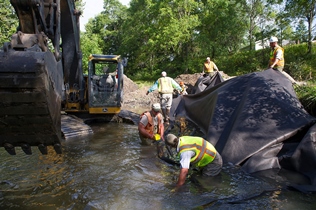 DNR crew, contractors work on Highbank Creek