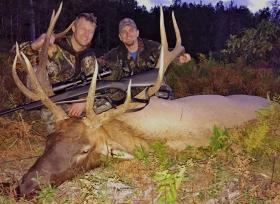 Pure Michigan Hunt winner Sikkenga with harvested elk