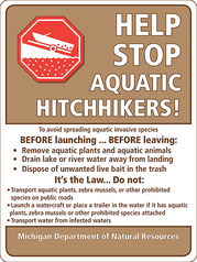 Stop Aquatic Invasive Species Sign