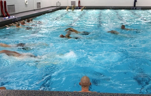 Recruits swam laps