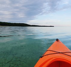 Kayaking on Lake Michigan