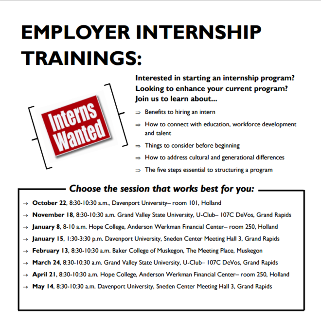 Employer Internship Trainings
