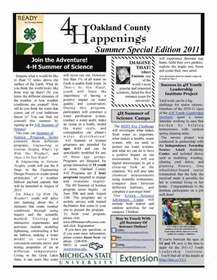 4-H Newsletter July 2011