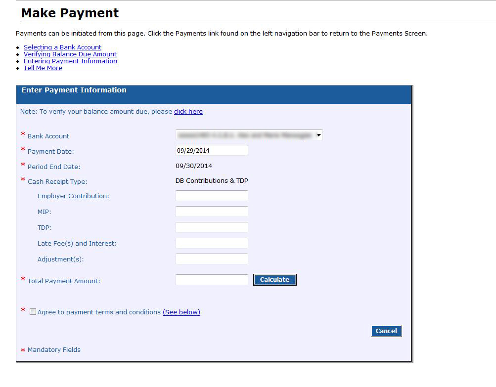 Make Payment Screen