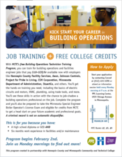 Flyer for Building Operation Technician Program