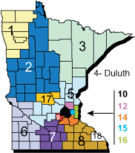 Map of Minnesota's Workforce Service Areas