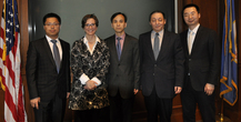 Kathleen Motzenbecker,  Deputy Consul General Liu Jun and Chinese Delegation
