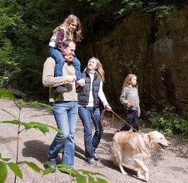 Family on hike