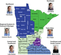 Map of Minnesota regional analysts