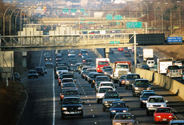 Cars on a Twin Cities freeway