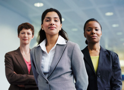 Three women office professionals