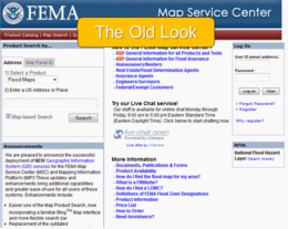 Old look - FEMA Map Service Center