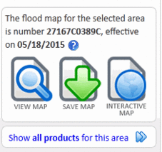 screenshot of FEMA website map icon