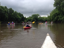 Paddlers on the Minnesota River
