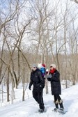 family snowshoeing