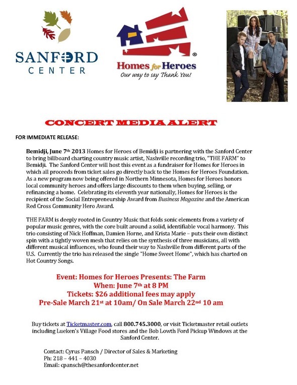 Bemidji Concert Announcement