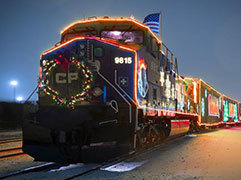 The Canadian Pacific Holiday Train on its annual ride through the northern U.S.