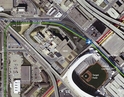 Interchange aerial photo