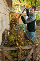 Composting leaves