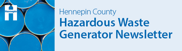 Hazardous waste generator newsletter banner