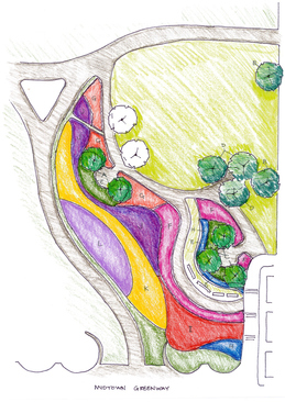 Drawing of garden plan