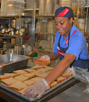 B Elison Making Healthy Sandwiches at Summer Food Site in St. Cloud