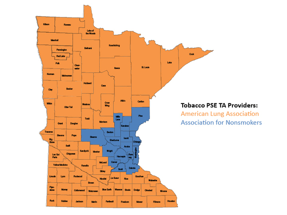 Tobacco PSE TA Providers Map