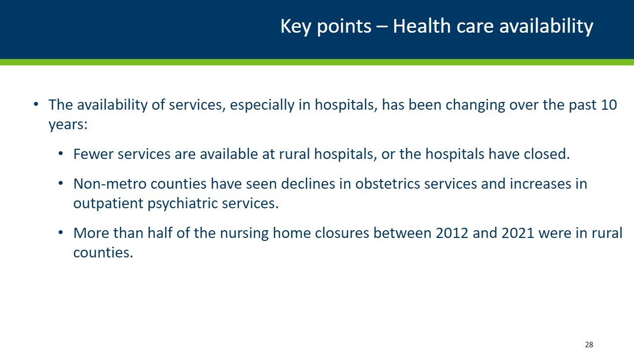 2022 Rural Health Care Chartbook 5 MDH Office Of Rural Health And