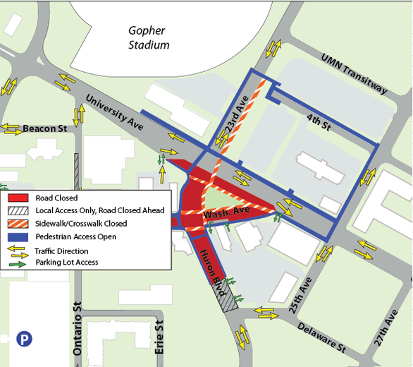 Stadium Village Construction Area Map