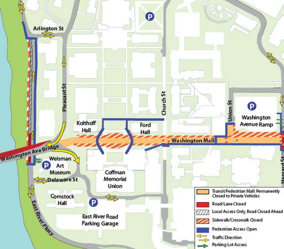 East Bank Construction Map