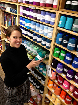 Photo of Becky Franklin, Operations Manager of the Weavers Guild of Minnesota