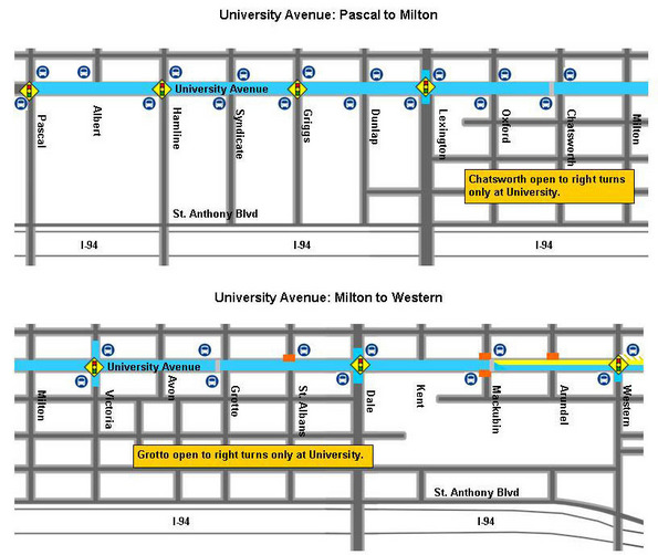 University Avenue Map 1